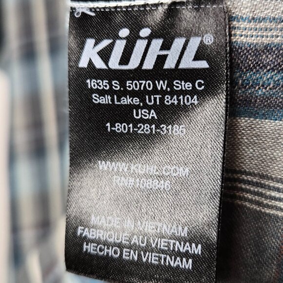 Kuhl Skorpio Plaid Shirt Men's Jacquard Knit Preppy Outdoors Country Hiking XXL - Picture 5 of 7